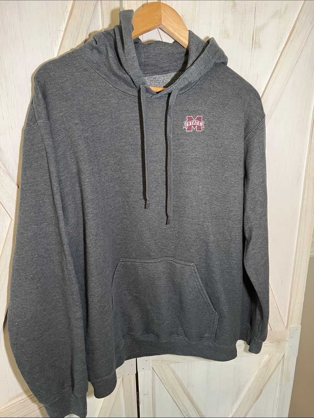 Unisex Mississippi St Gray Pullover Hoodie